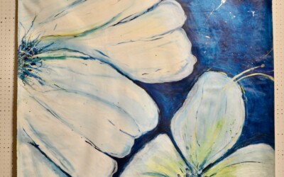 Dark Blue Tapestry
Unstretched