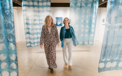 Silk Shibori Tapestry Installation